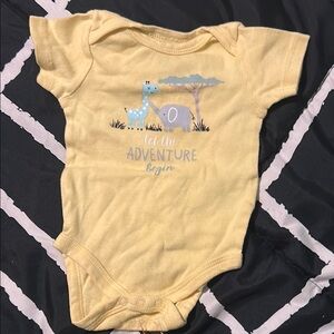 Koala Kids Yellow and Blue Bodysuit with Elephant Design